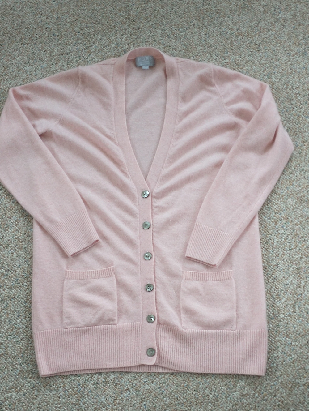 Pure Collection Pink Cashmere Cardigan US 8/10